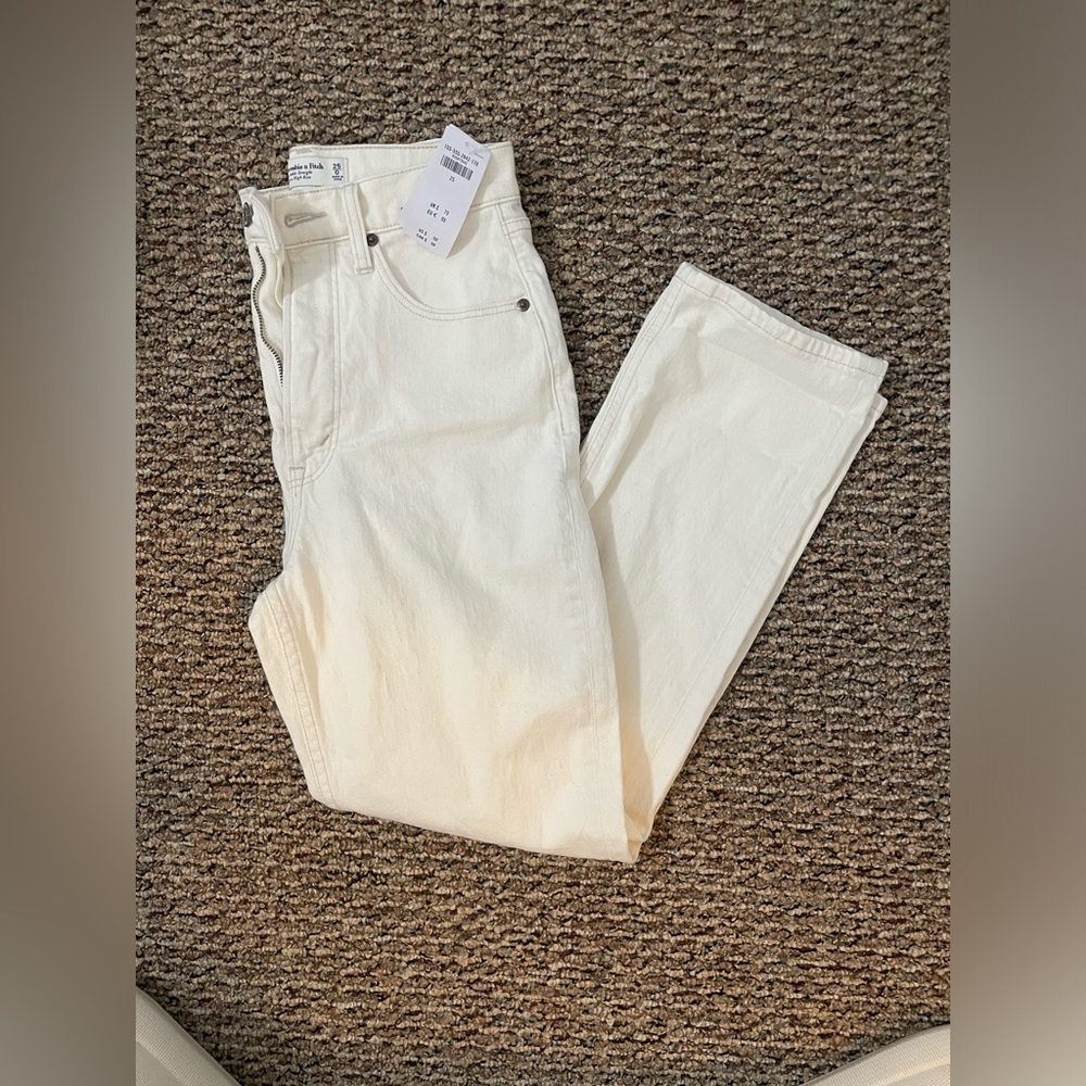 Abercrombie Ankle Straight High Rise Jeans